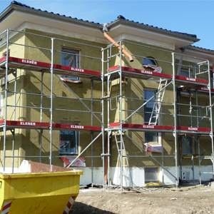 WDVS mit Mineralwolle bei einem Einfamilienhaus in Lengefeld