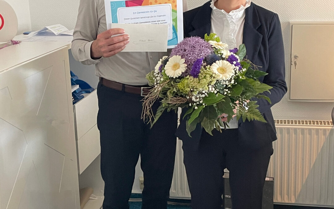 Betriebsjubiläum Frau Bahr